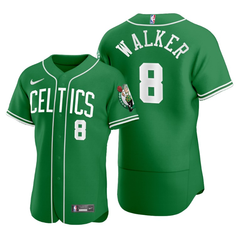 Men's Boston Celtics #8 Kemba Walker Green 2020 NBA X MLB Crossover Edition Jersey